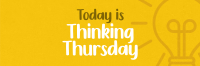 Minimalist Light Bulb Thinking Thursday Twitter header (cover) Image Preview
