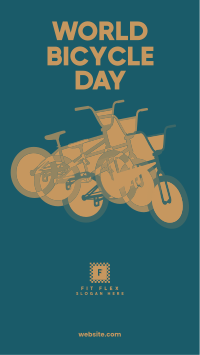 World Bicycle Day CMYK Facebook Story Design
