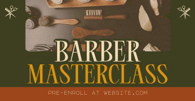 Retro Barber Masterclass Facebook ad Image Preview