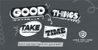 Retro Quirky Motivational Quote Facebook Ad Design