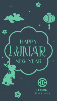 Lunar New Year Rabbit Facebook Story Design