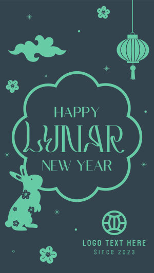 Lunar New Year Rabbit Facebook story Image Preview