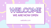 Welcome Now Open Facebook Event Cover Design
