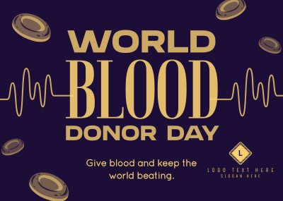 World Blood Donation Day Postcard Image Preview