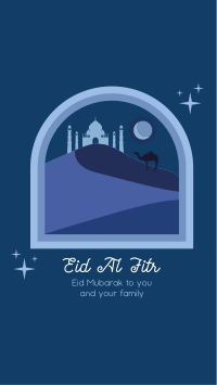 Eid Al Fitr Desert Facebook Story Design