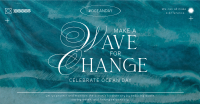 Wave Change Ocean Day Facebook Ad Design