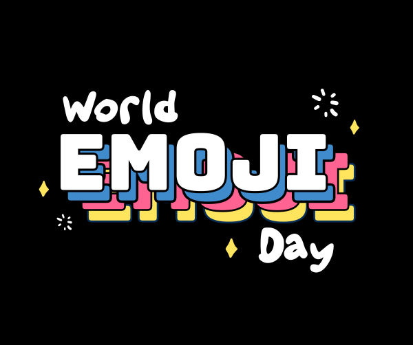 Emoji Day Lettering Facebook Post Design Image Preview