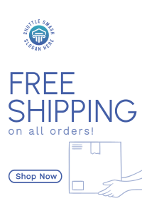 Minimalist Free Shipping Deals Flyer Design