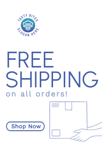 Minimalist Free Shipping Deals Flyer Image Preview