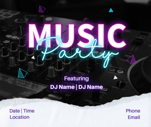 Live Music Party Facebook Post Design Image Preview