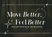Modern Feel Better Yoga Meditation Postcard Image Preview