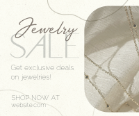 Clean Minimalist Jewelry Sale Facebook Post Design