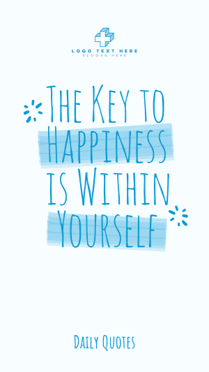 Happiness Within Yourself Instagram story Image Preview