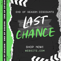 Grunge End Of Season Sale Instagram Post Design