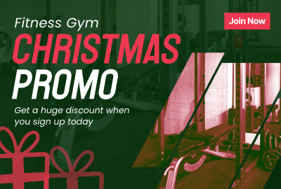 Christmas Gym Promo Pinterest board cover Image Preview