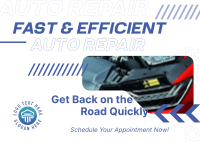 Modern Auto Repair Professional Mechanic Postcard Design