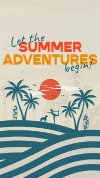 Retro Summer Silhouette TikTok video Image Preview