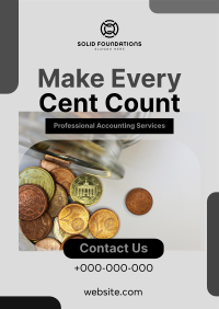 Make Every Cent Count Poster Design