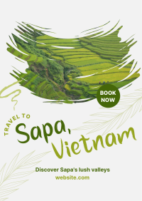 Sapa Vietnam Travel Flyer Design