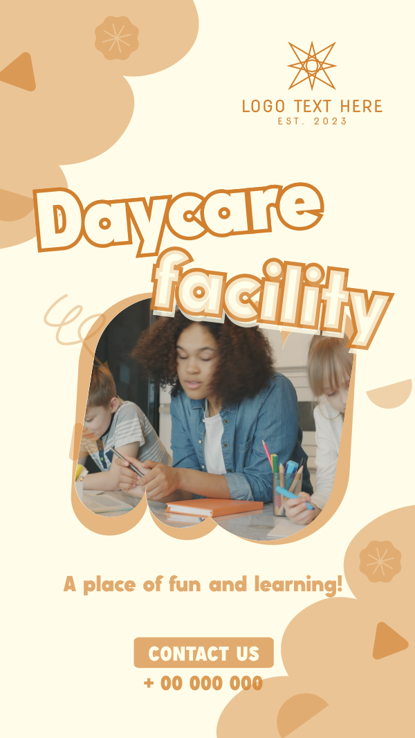Cute Daycare Facility Facebook Story Design Image Preview