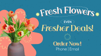 Fresh Flowers Sale Facebook Event Cover Image Preview