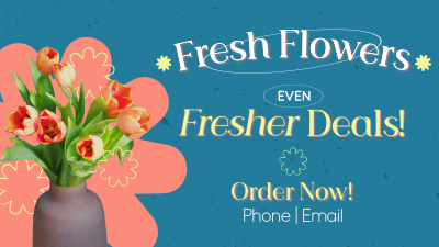 Fresh Flowers Sale Facebook event cover Image Preview