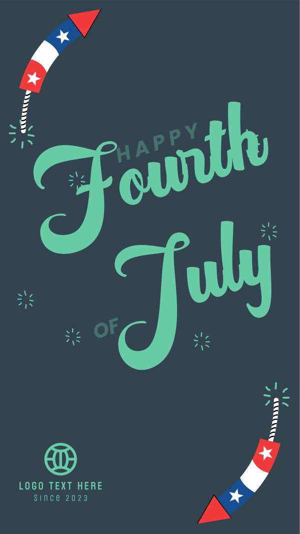 July 4th Fireworks Facebook Story Design