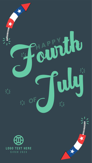 July 4th Fireworks Facebook story Image Preview
