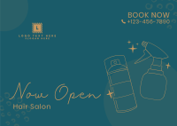 Hair Salon Opening Postcard Design