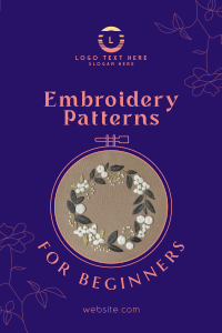 Custom Made Embroidery Pinterest Pin Preview