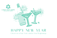 New Year Cheers Pinterest Cover Design