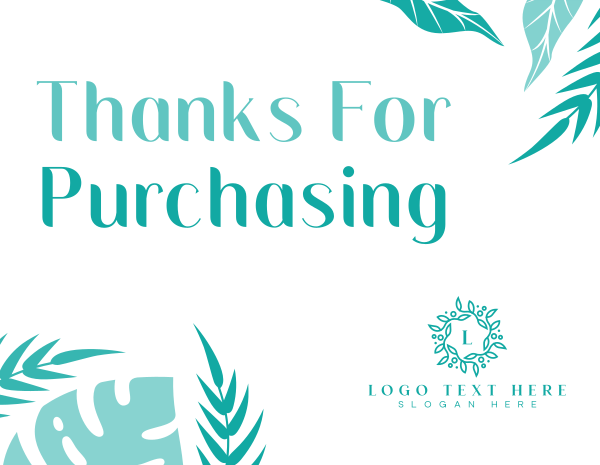 Tropical Small Business Thank You Card Design