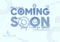 Quirky Scribbles Coming Soon Postcard Image Preview