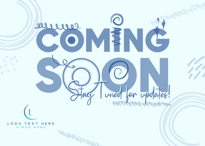 Quirky Scribbles Coming Soon Postcard Image Preview