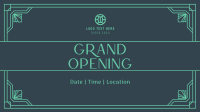 Grand Opening Art Deco Facebook Event Cover Design