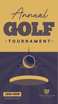 Clean Golf Tournament TikTok Video Design