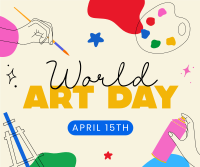 World Art Day Facebook Post Design