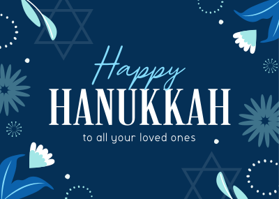 Elegant Hanukkah Night Postcard Image Preview