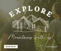 Explore Mountains Facebook Post Design