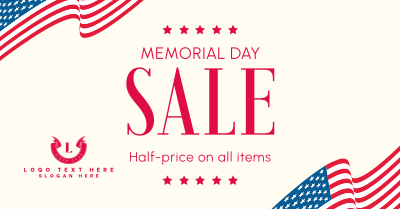 Memorial Day Sale Facebook ad Image Preview