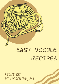 Raw Noodles Illustration Poster Image Preview