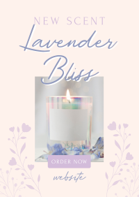 Lavender Bliss Candle Flyer Design