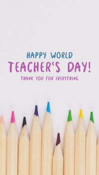Teacher's Day Color Pencil Facebook Story Design