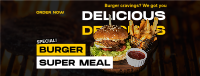 Special Burger Meal Facebook Cover Image Preview