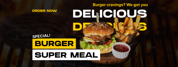 Special Burger Meal Facebook Cover Design