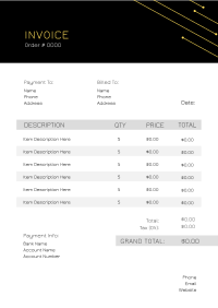 Circuit Lines Invoice Design