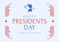 Happy Presidents Day Postcard Design