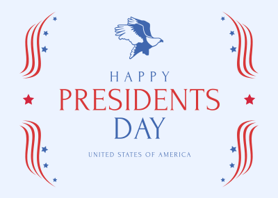 Happy Presidents Day Postcard Image Preview