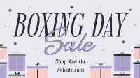Boxing Day Presents Facebook Event Cover Design