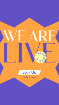 We Are Live TikTok video Image Preview